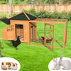 VOUNOT Chicken Coop and Run, Wooden Hen House with Nest Box 190 x 100 x 55cm.