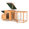 VOUNOT Chicken Coop and Run, Wooden Hen House with Nest Box 190 x 100 x 55cm.