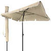 VOUNOT Garden Parasol, Tilt Balcony Umbrella, Sun Shade for Outdoor, Garden, Balcony, Patio, Beach, 2 x 1.25m, with Cover,Beige.