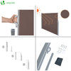 VOUNOT 1.6 x 3 m Side Awning Retractable, Privacy Screen for Patio, Garden, Balcony, Terrace, Brown.
