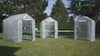 VOUNOT Walk In Greenhouse with Shelves, Garden Polytunnel White 143x73x195cm