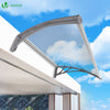 VOUNOT 120x80cm Front Door Canopy Porch Outdoor Awning, Rain Shelter, Grey - VOUNOTUK