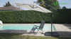 VOUNOT 3m Cantilever Garden Parasol, Banana Patio Umbrella with Crank Handle, Wind Protection Strap and Tilt, Khaki