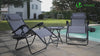 VOUNOT Set of 2 Zero Gravity Chair with Side Table, Reclining Sun Loungers with Cup & Phone Holder, Black