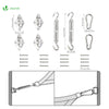 VOUNOT HDPE Sun Shade Sail Rectangle with Fixing Kits, 3x2.5m, Ivory.