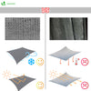 VOUNOT HDPE Sun Shade Sail Rectangle with Fixing Kits, 3x2.5m, Grey.