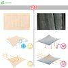 VOUNOT HDPE Sun Shade Sail Rectangle with Fixing Kits, 3x5m, Ivory.