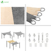 VOUNOT HDPE Sun Shade Sail Rectangle with Fixing Kits, 3x2.5m, Ivory.